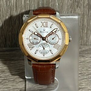 Two-Tone Bulova Rose Gold Men’s Watch With New Battery